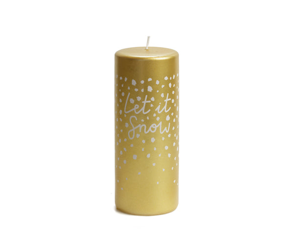 Powderpressed Cylinder Let it snow Gold silkshiny