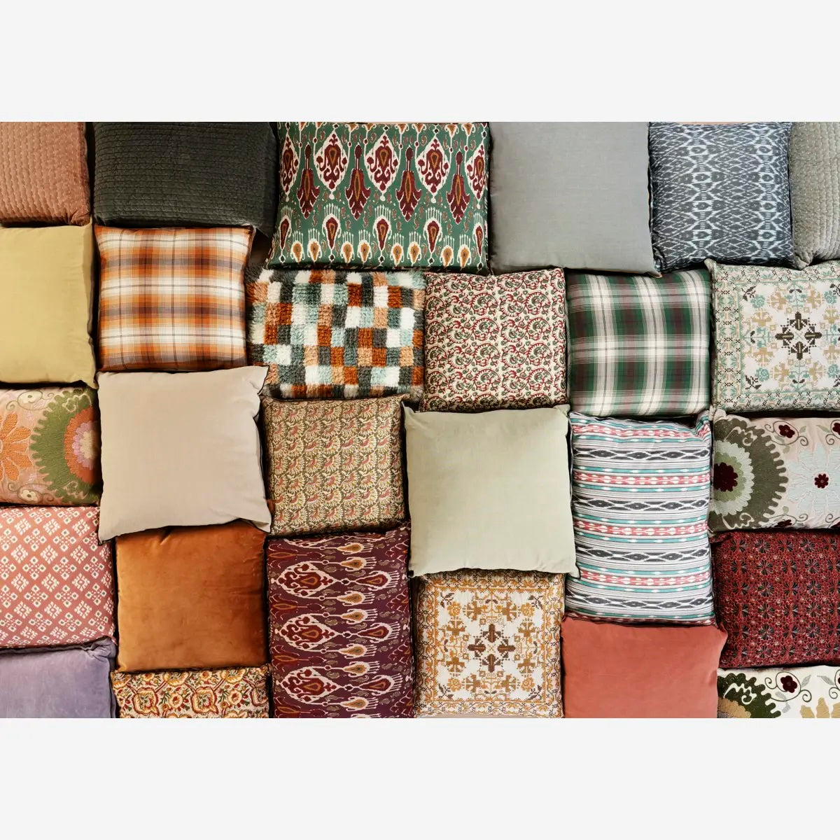 Printed Cushion with filler50x70cm Fig, Sand, Honey, Syrah, Greige - LEEF mode en accessoires