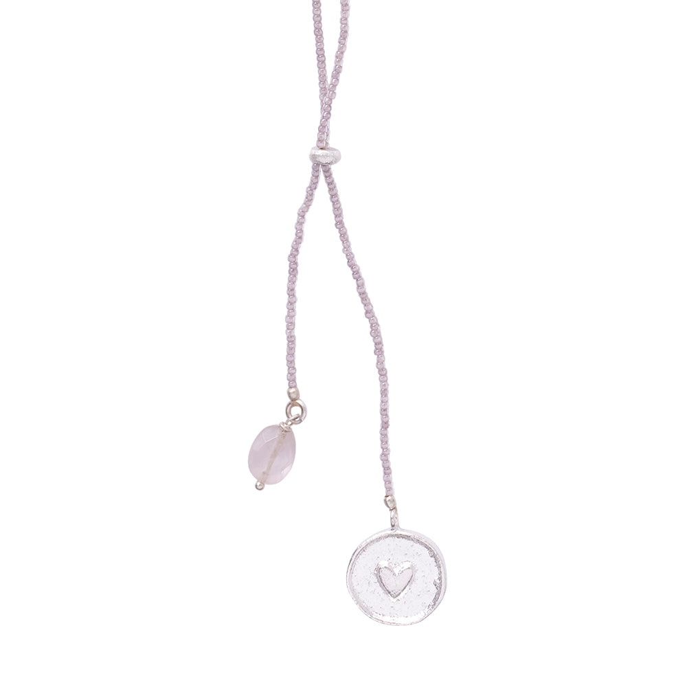 Purpose Rose Quartz Necklace SC Rose quartz - LEEF mode en accessoires