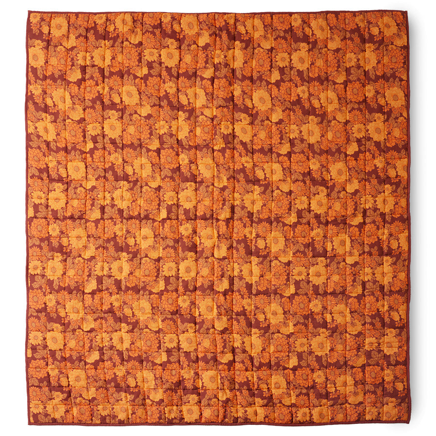Quilted bedspread floral (240x260cm) - LEEF mode en accessoires