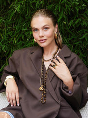 RING MET GROTE OVALE GEMSTONE Tijgeroog - LEEF mode en accessoires