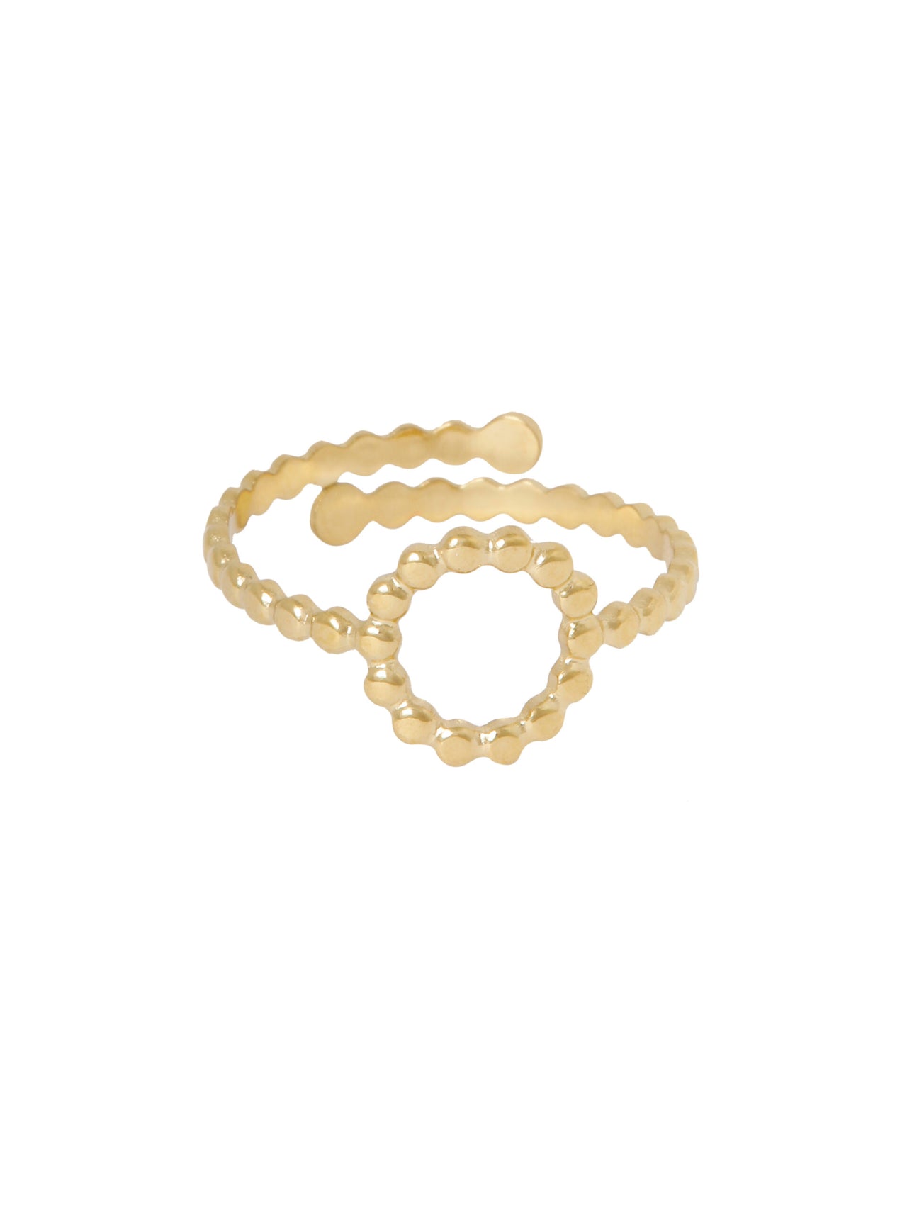RING SMALL BALLS ROND goud - LEEF mode en accessoires