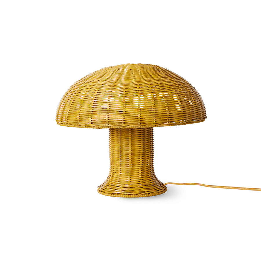 Rattan Table Lamp Mustard - LEEF mode en accessoires