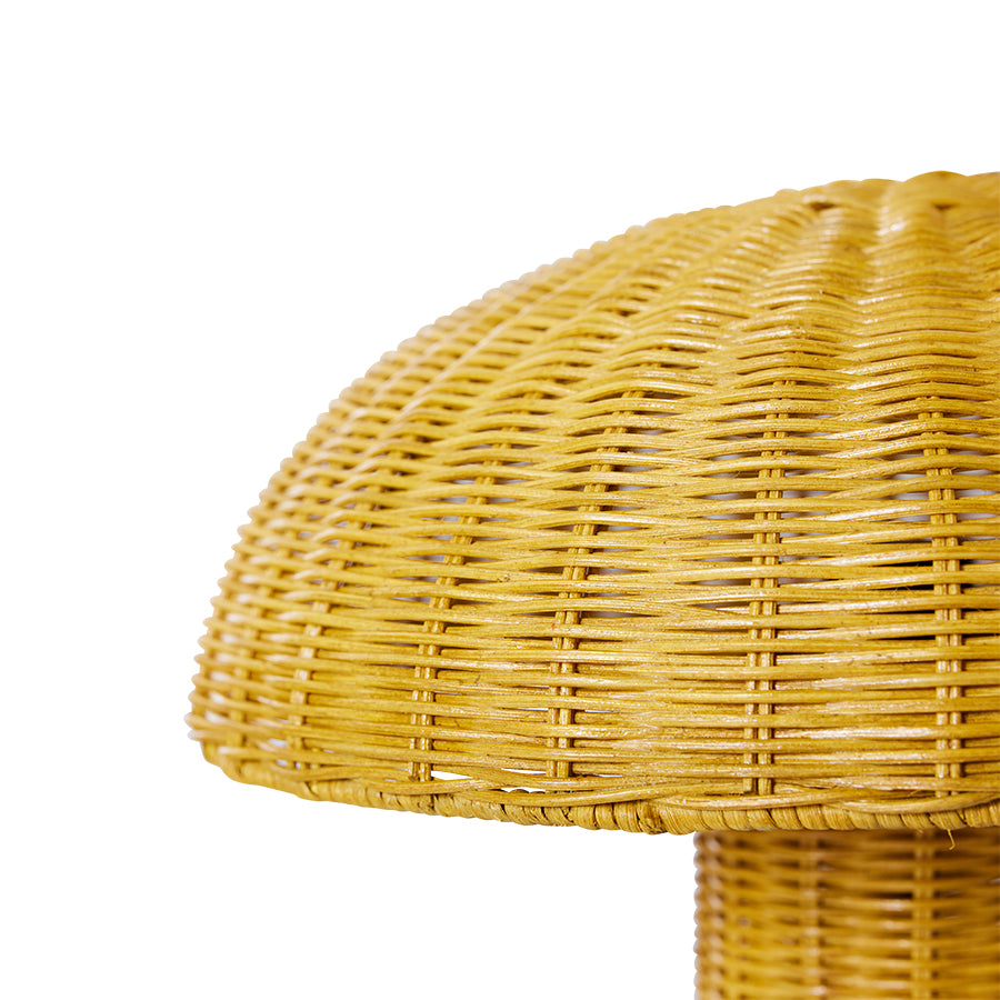 Rattan Table Lamp Mustard - LEEF mode en accessoires