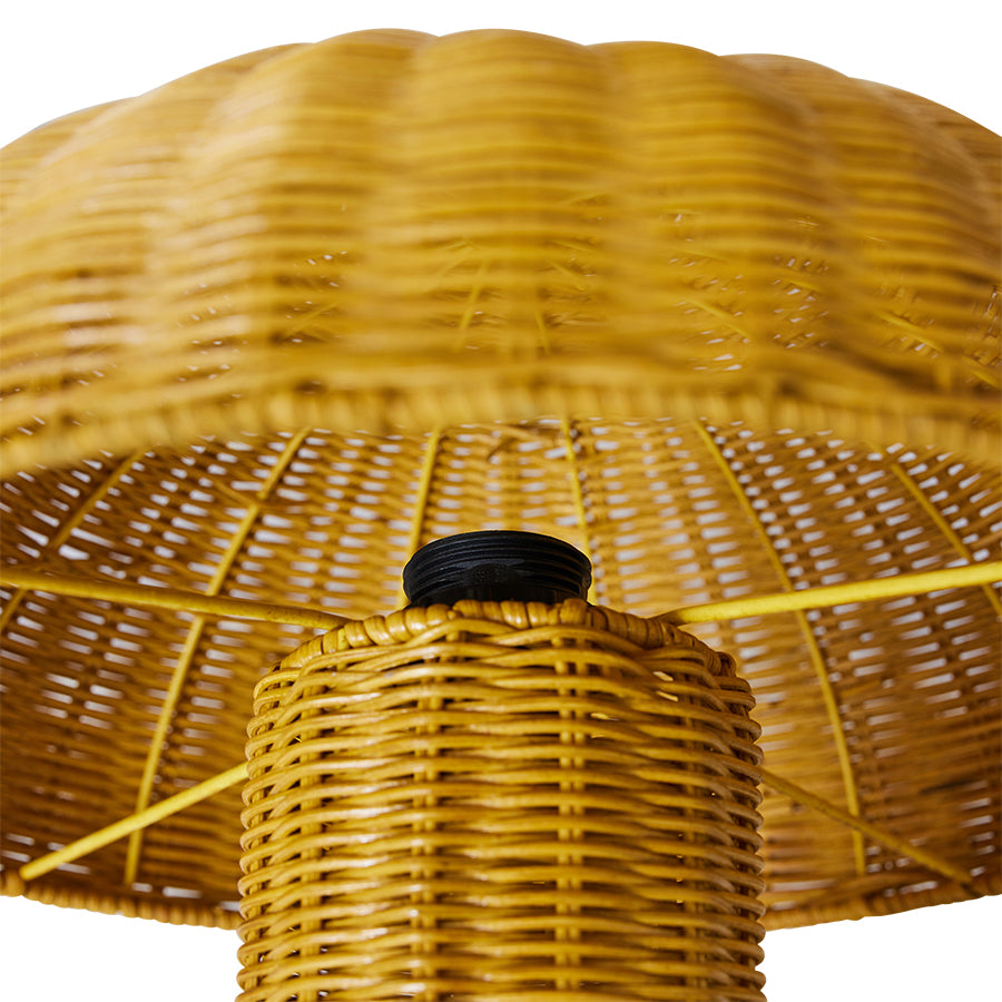 Rattan Table Lamp Mustard - LEEF mode en accessoires