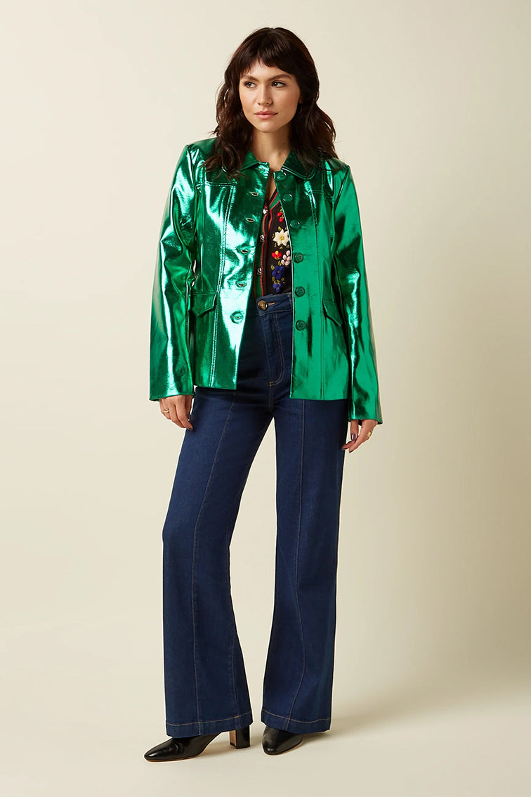 Rebel Jacket Dainty Shine 239 Ultra Green - LEEF mode en accessoires