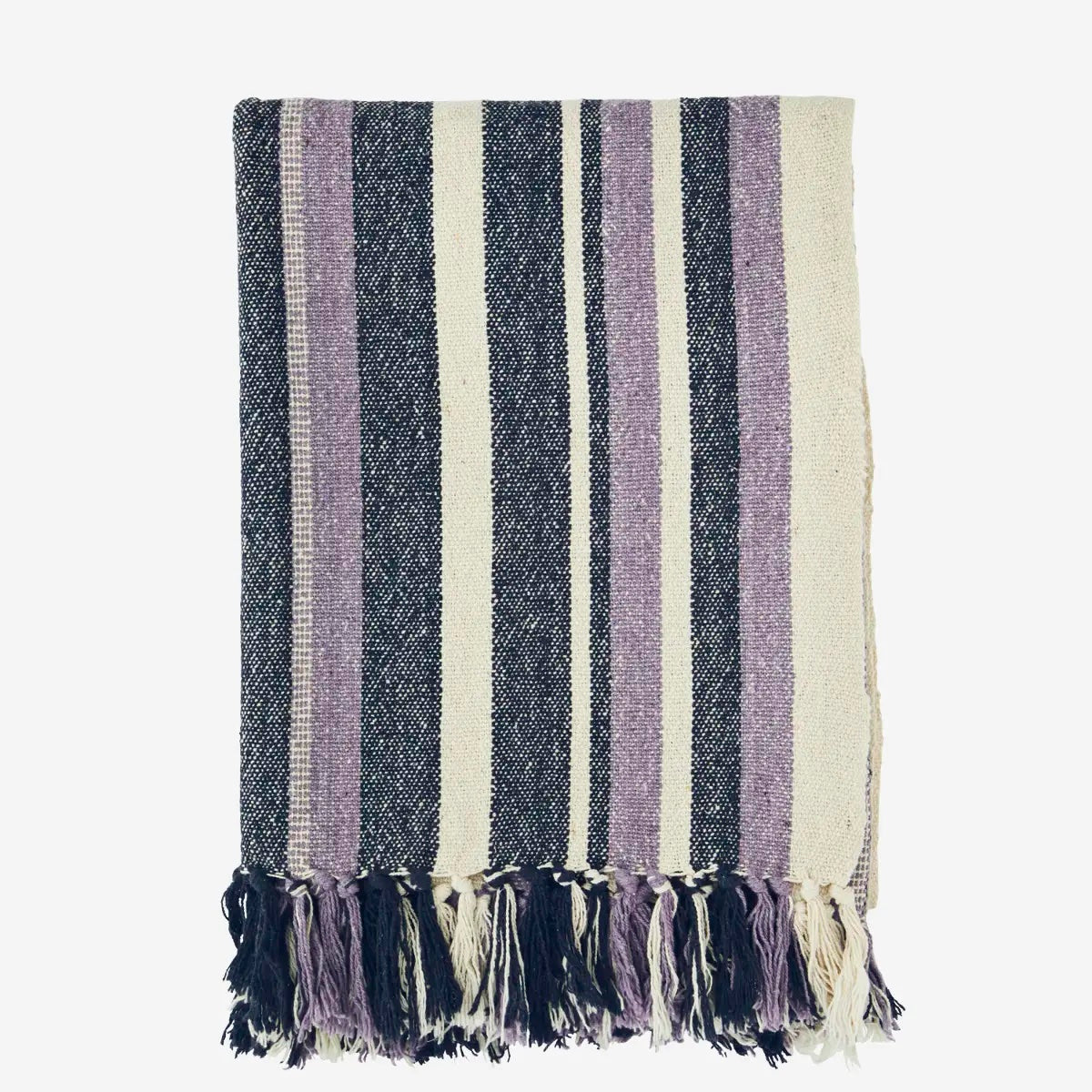 Recycled Cotton Throw Lilac - LEEF mode en accessoires