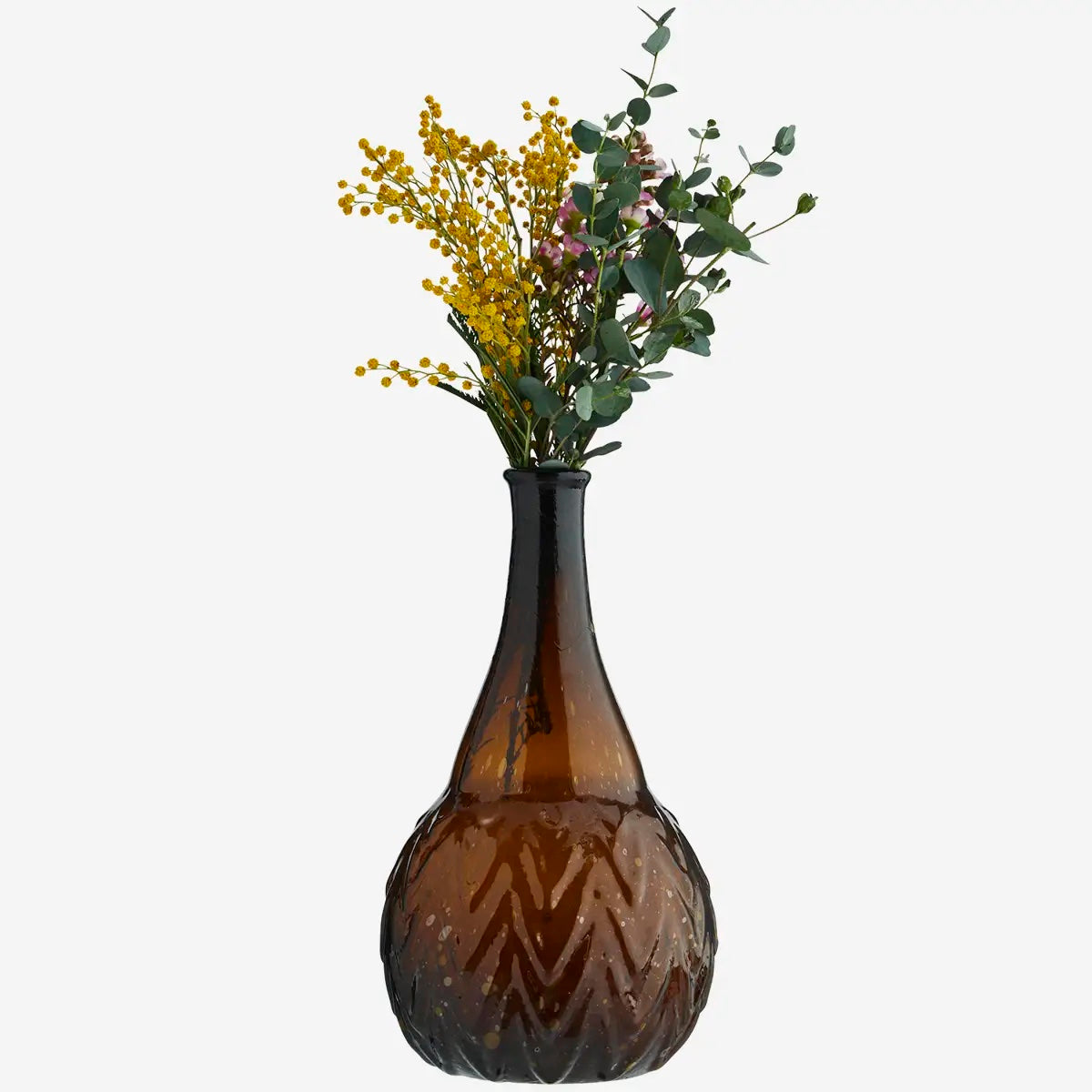 Recycled Glass Vase  Amber