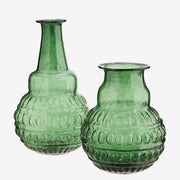 Recycled Glass Vase D:10x20 Green - LEEF mode en accessoires