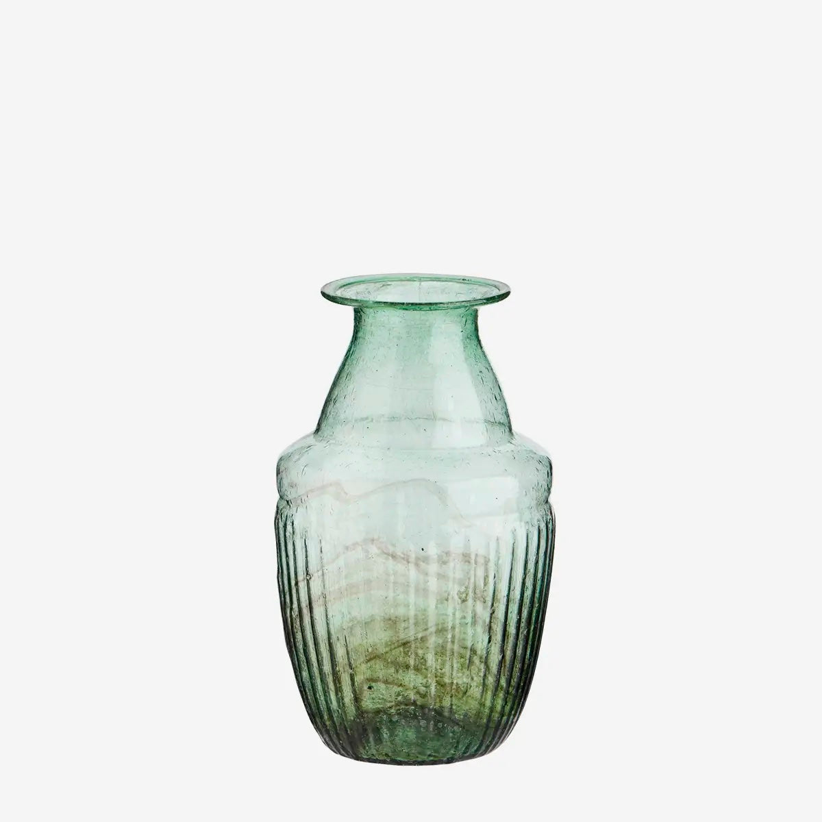 Recycled Glass Vase Green - LEEF mode en accessoires