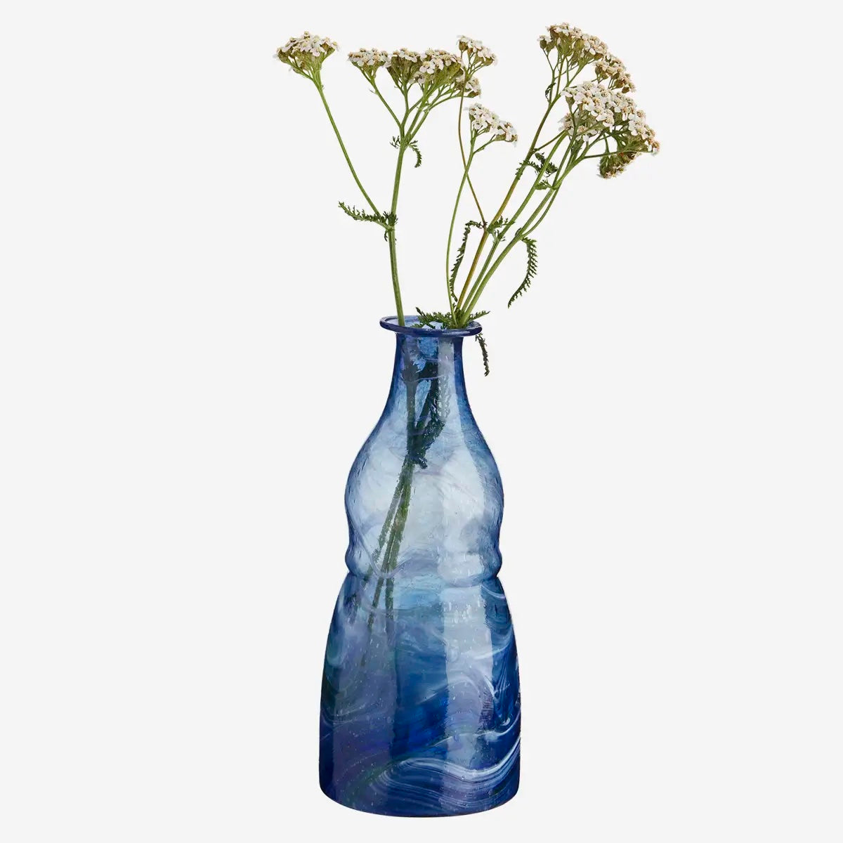Recycled Glass Vase Opal Blue - LEEF mode en accessoires