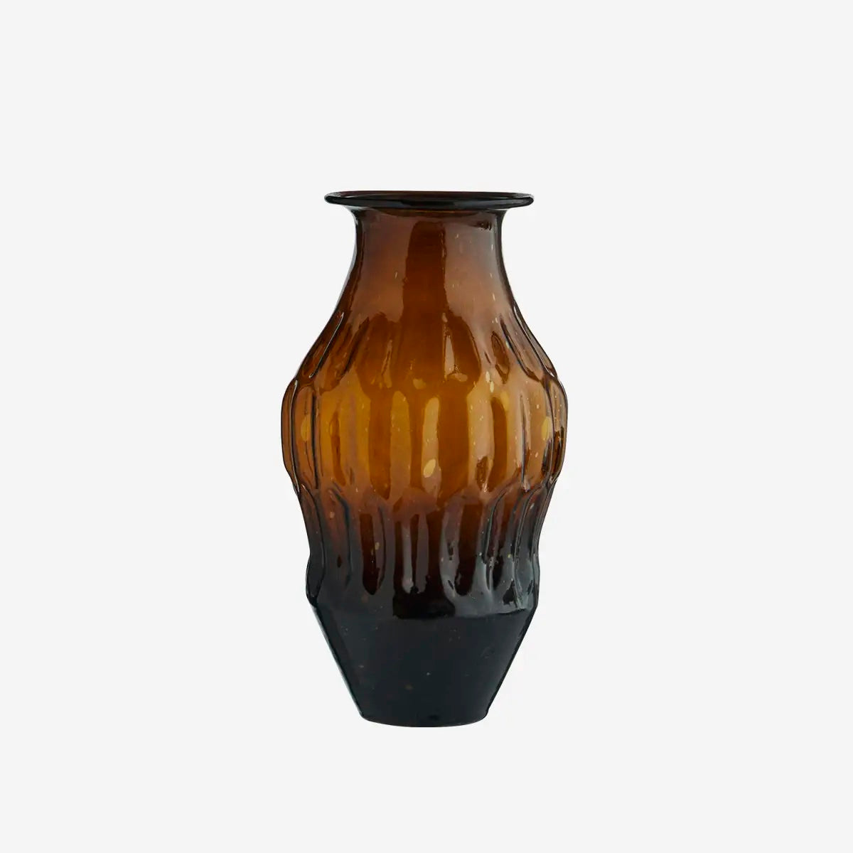 Recycled glass vase Amber