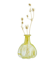 Recycled glass vase Clear, yellow Yellow - LEEF mode en accessoires