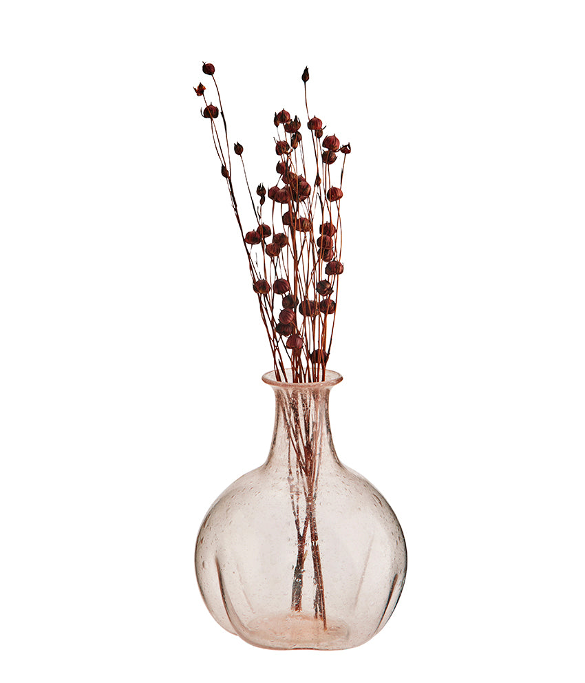 Recycled glass vase Light peach Light peach - LEEF mode en accessoires