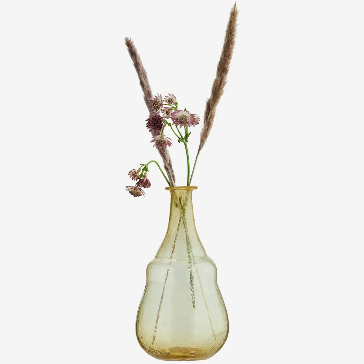 Recycled glass vase Yellow