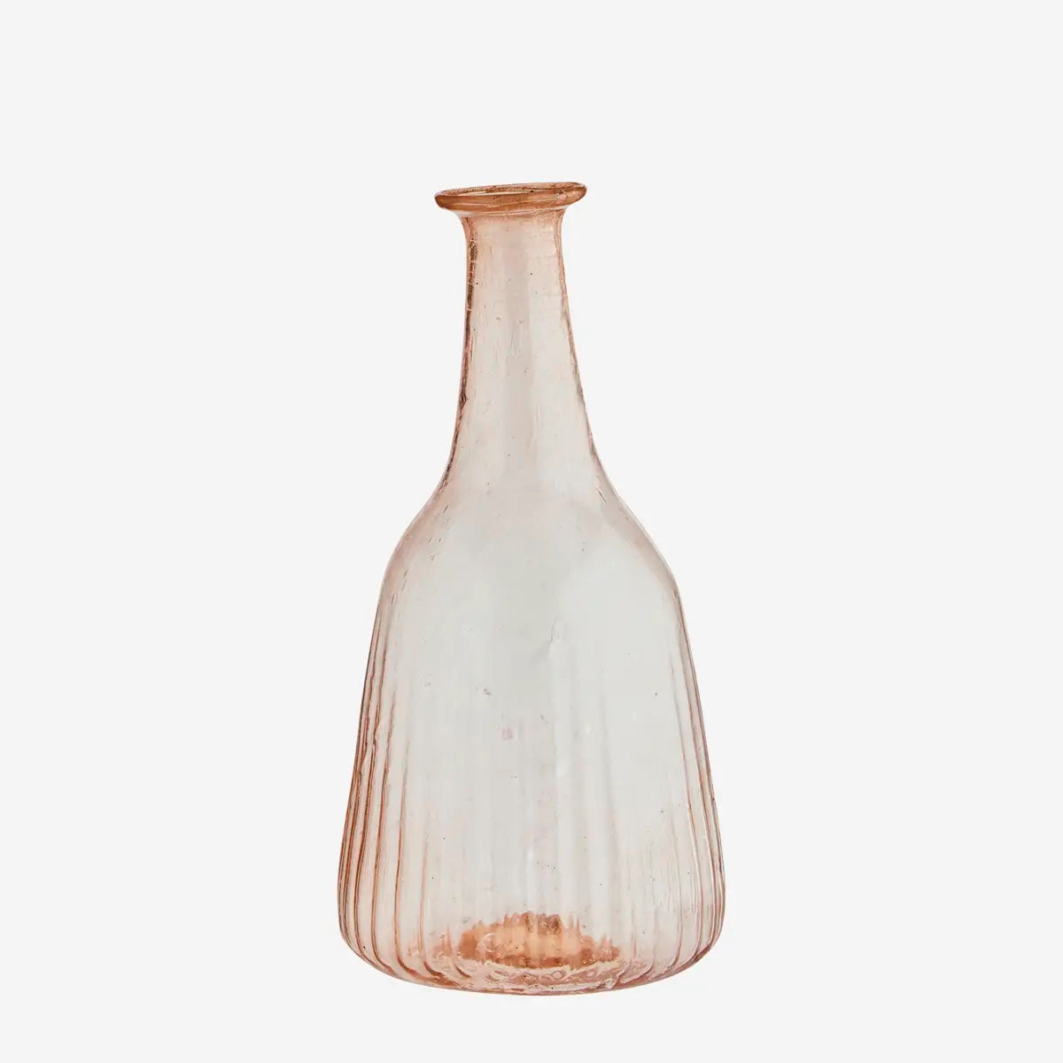 Recycled glass vase peach