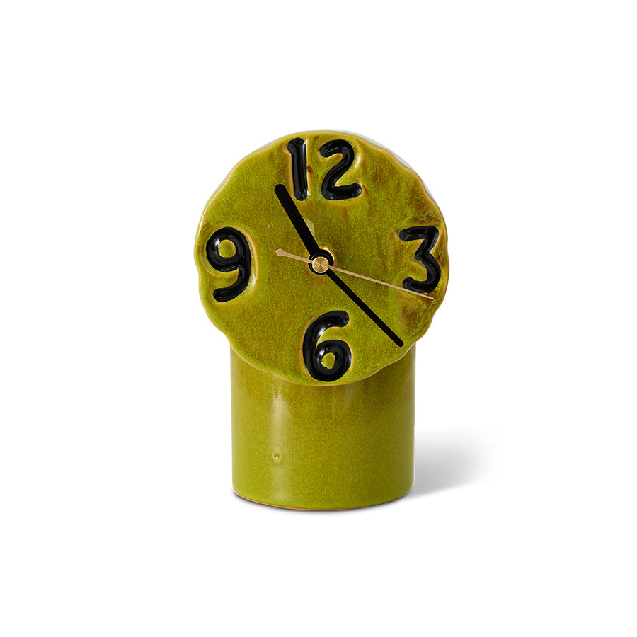RetroCeramicClockOliveOlive__1