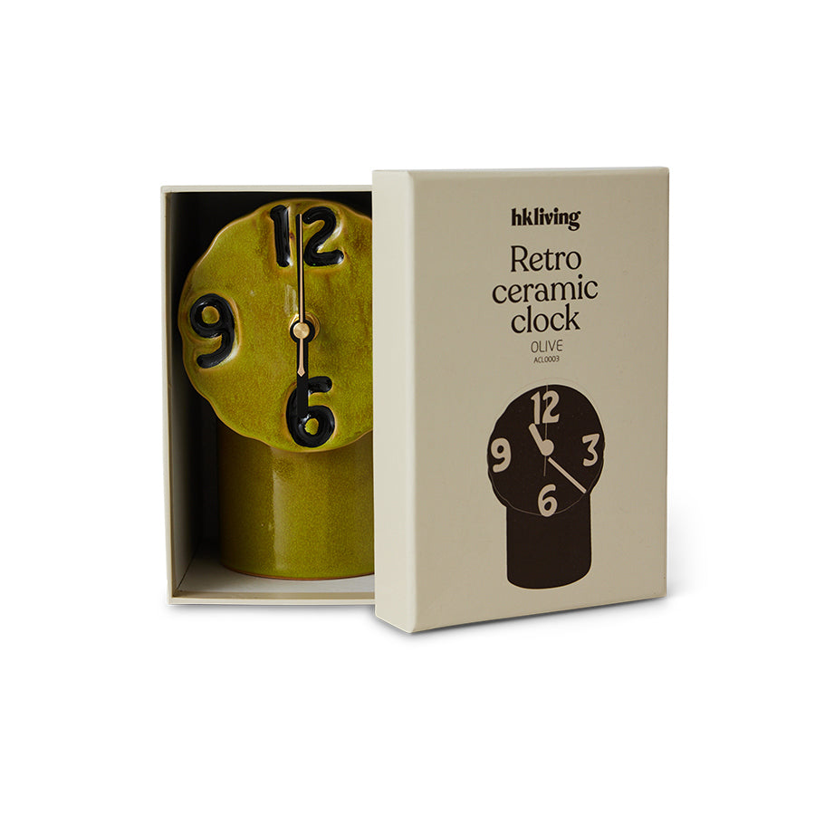 RetroCeramicClockOliveOlive__5