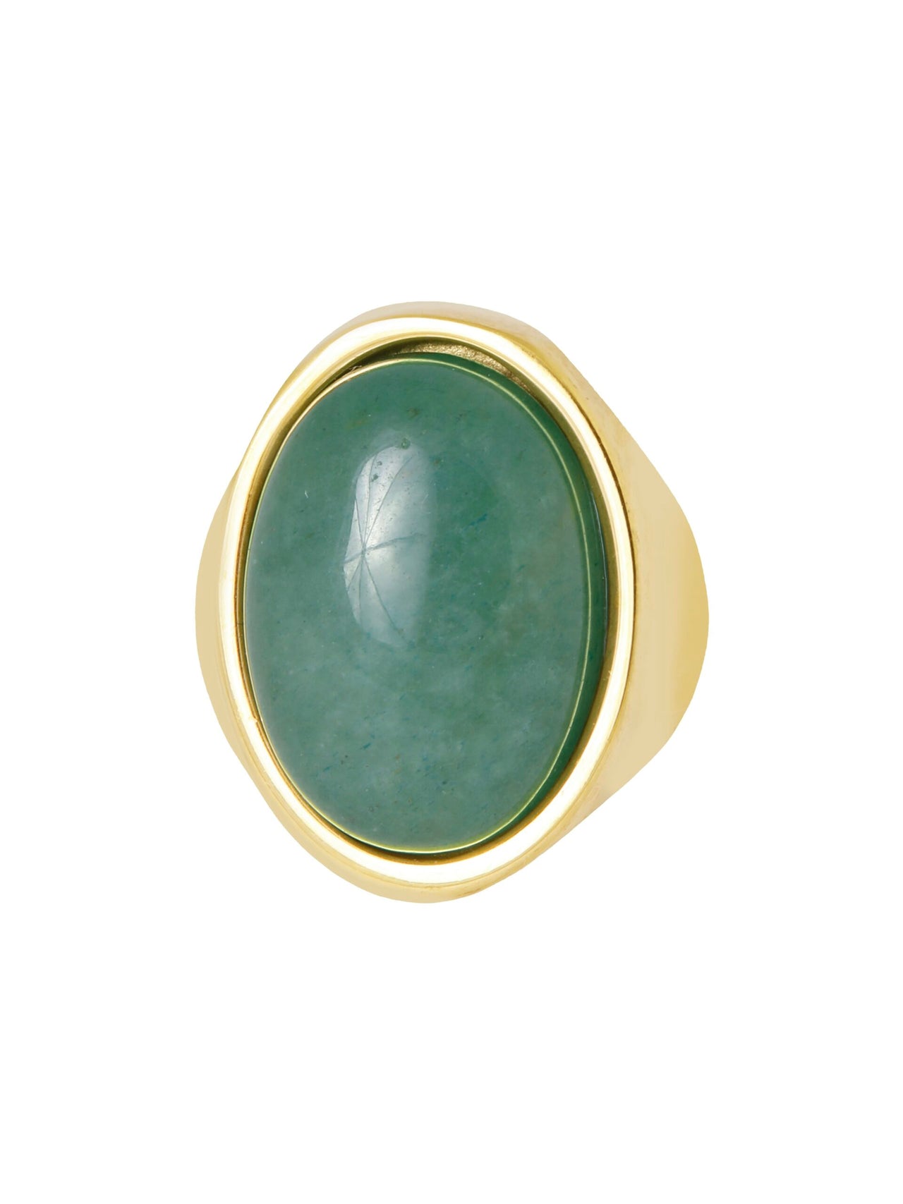 Ring met grote ovale gemstone - LEEF mode en accessoires