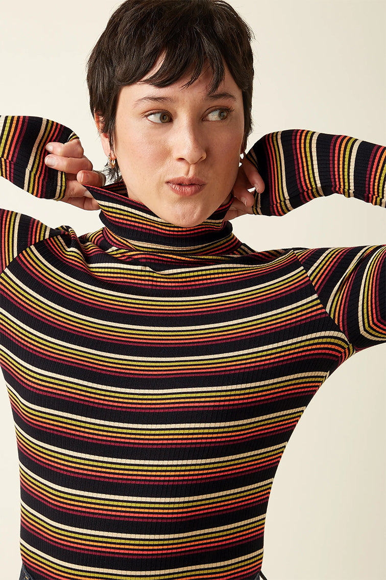 Rollnec Top Frostine Stripe 945 Spicy Orange