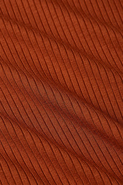 Rollneck Top Uni Rib 554 Spicy Brown - LEEF mode en accessoires