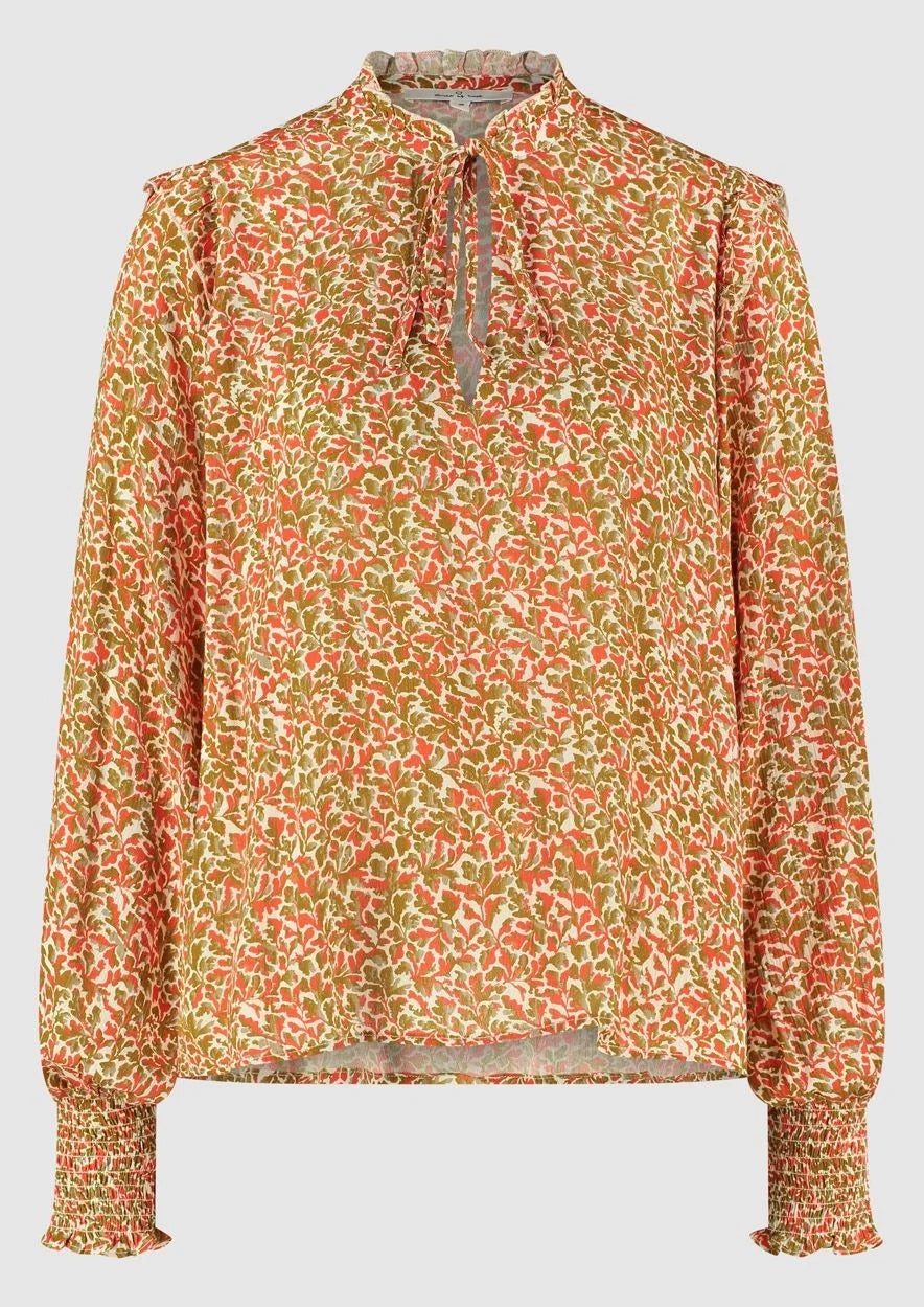 Roos blouse 2051 Spring Forest - LEEF mode en accessoires