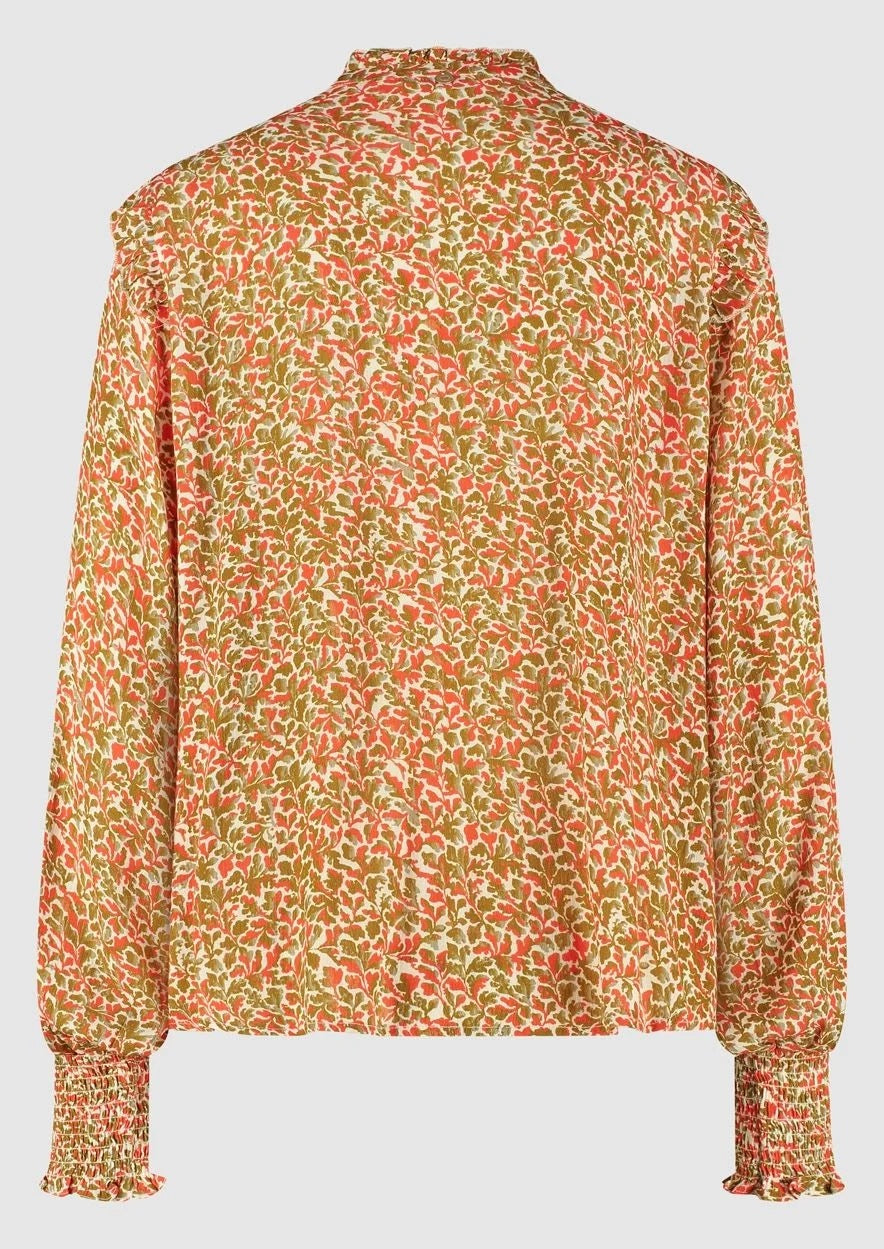 Roos blouse 2051 Spring Forest - LEEF mode en accessoires