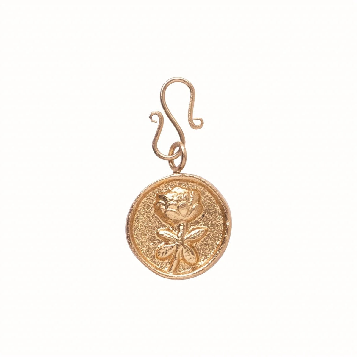 Rose Vintage Coin Charm GP Gold - LEEF mode en accessoires