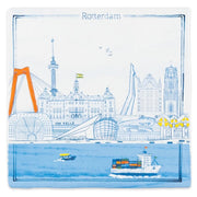 Decoratief tegelpatroon met Rotterdam in 'n Oogopslag ontwerp door StoryTiles, 10x10 cm, kleurrijk en modern tegelkunst.