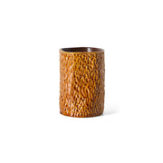 Ruwe keramische vaas in caramelkleur van HKliving, met een rustieke, robuuste uitstraling voor interieurdecoratie