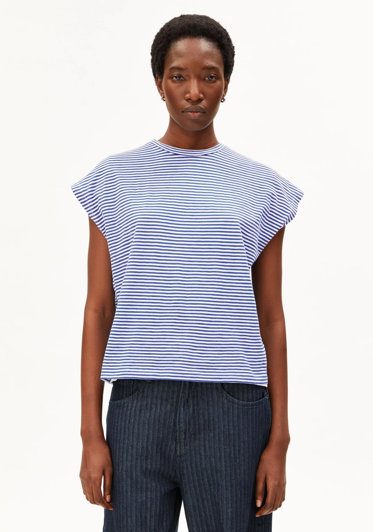 SLUBJERSEYSTRIPET-SHIRT2711Oatmilk-DynamoBlue__1