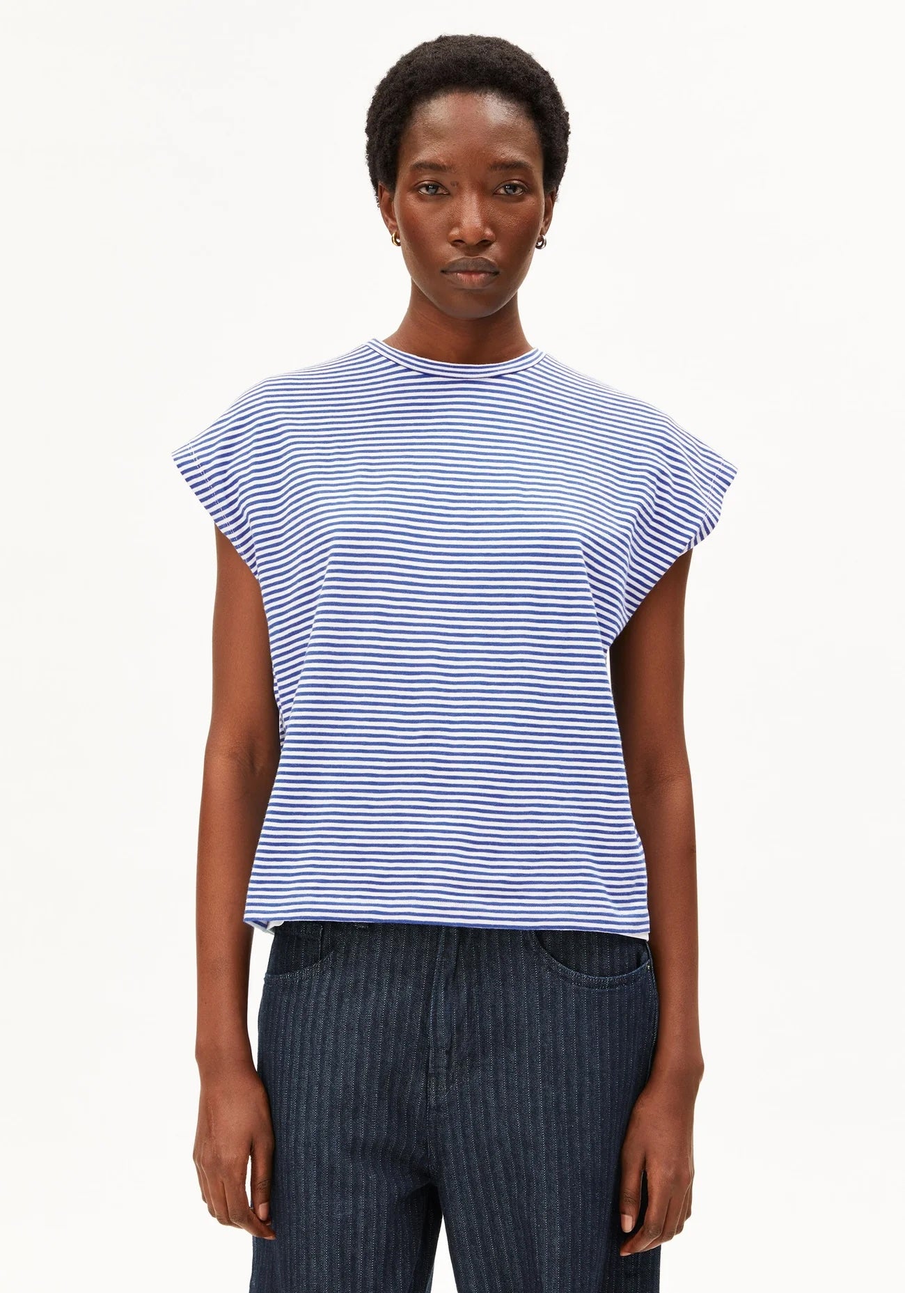 SLUBJERSEYSTRIPET-SHIRT2711Oatmilk-DynamoBlue__1