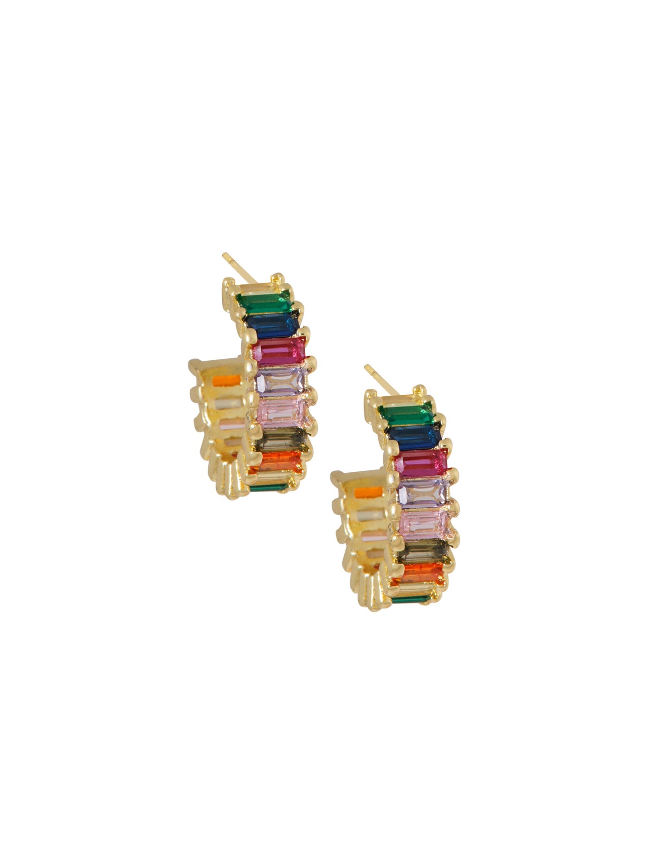 STRASS OORRINGEN MULTICOLORI (1.7CM) Multicolori - LEEF mode en accessoires