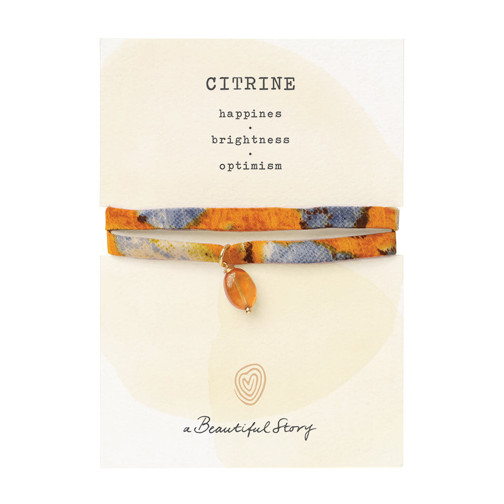 Sari Wrap Bracelet Citrine Citrine - LEEF mode en accessoires