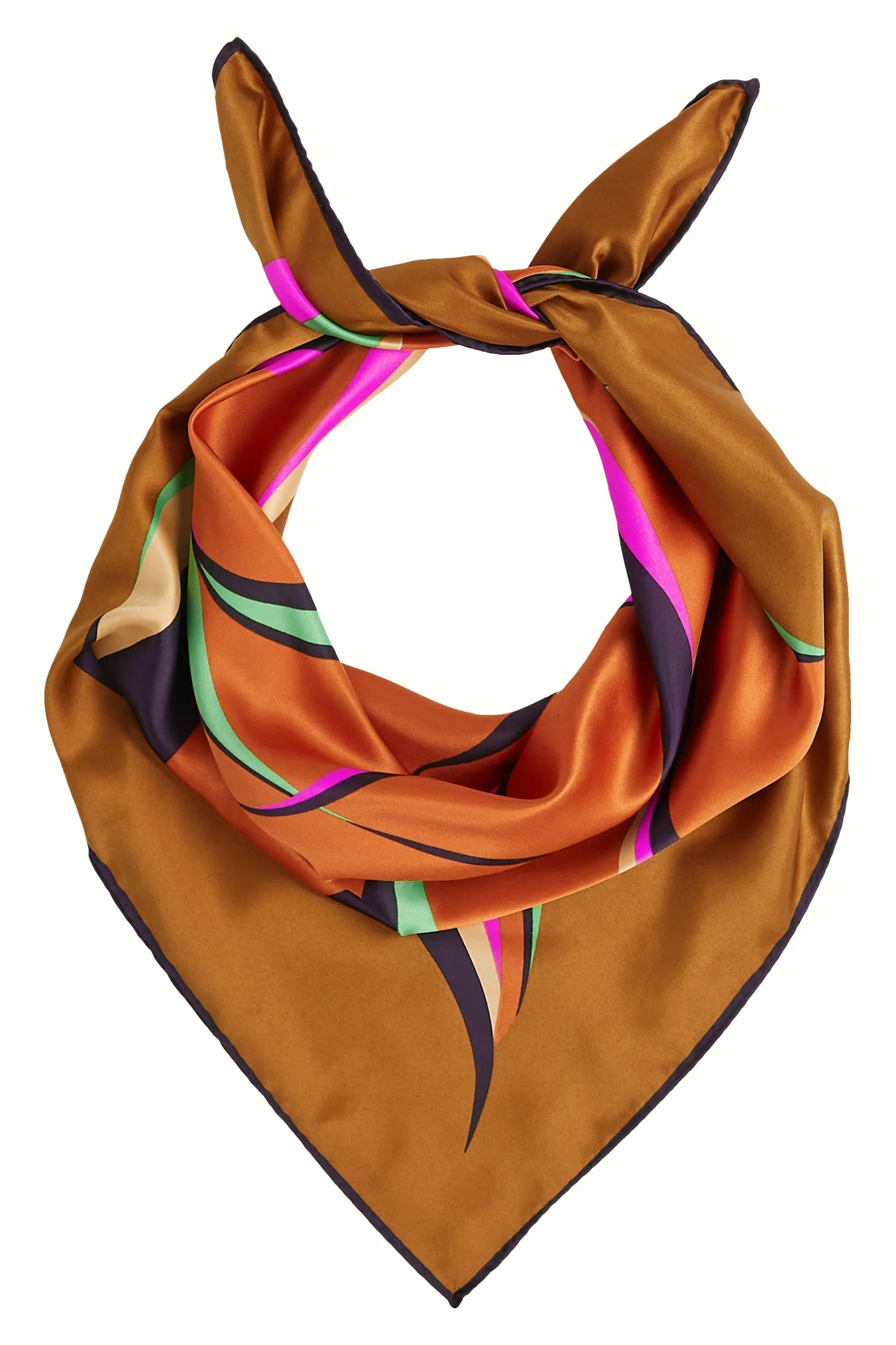 Satin Scarf Flow  551 Golden Brown - LEEF mode en accessoires