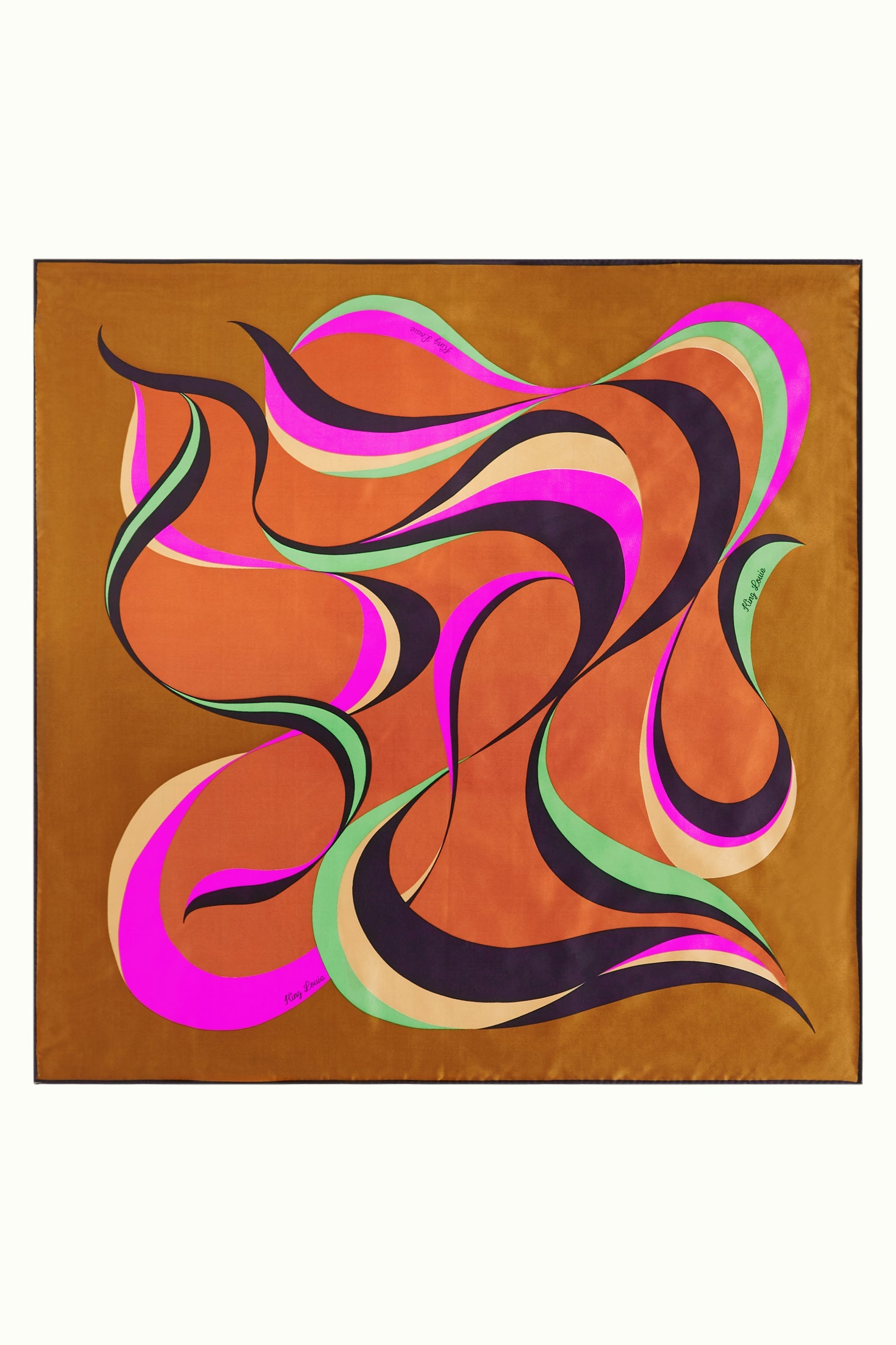 Satin Scarf Flow  551 Golden Brown - LEEF mode en accessoires