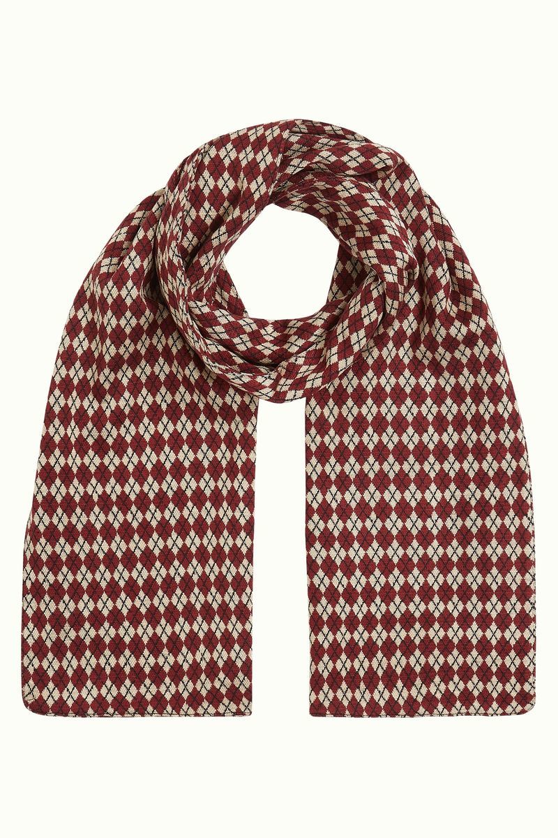 Scarf Argyle 622 Cabernet Red