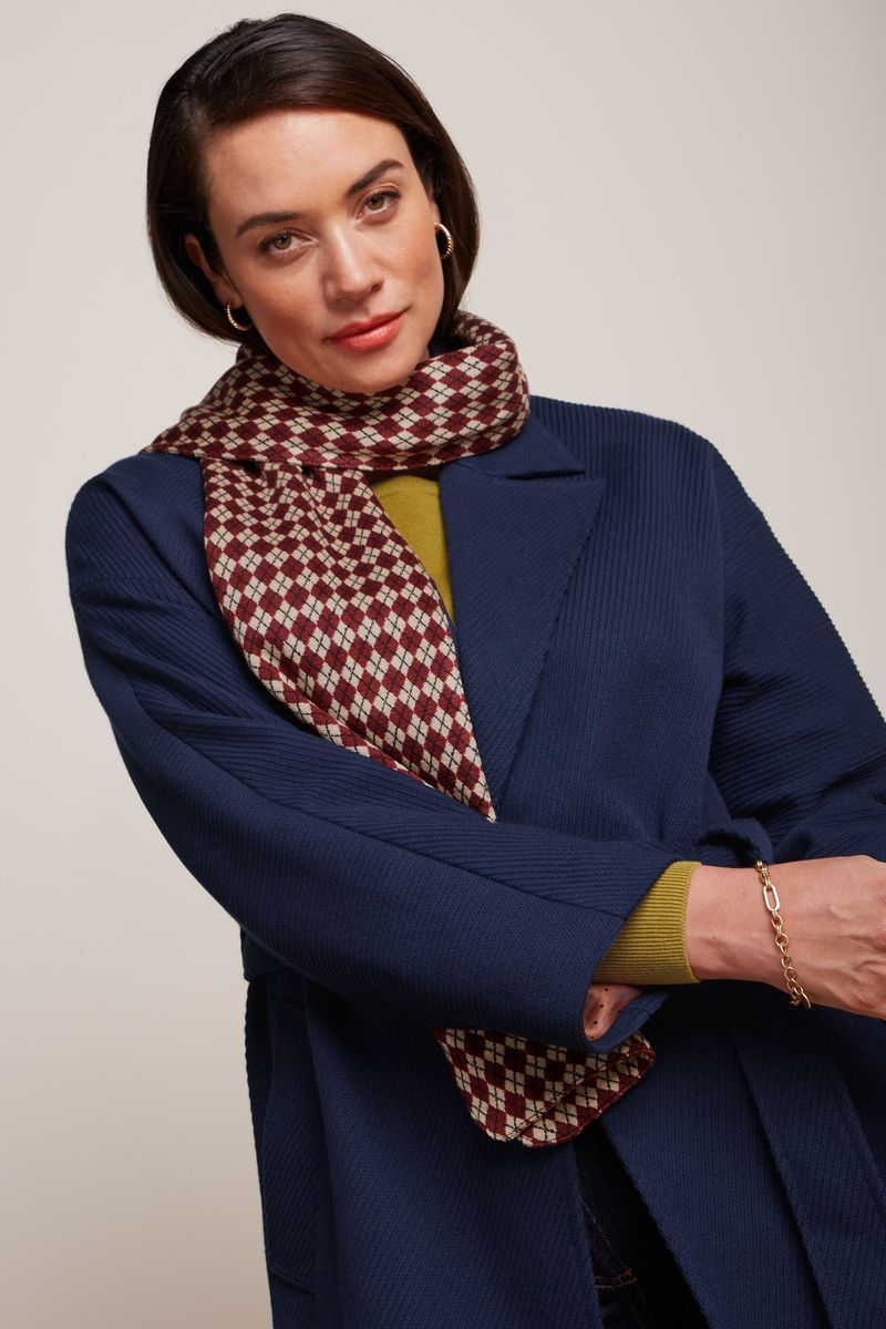 Scarf Argyle 622 Cabernet Red