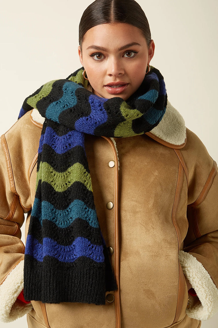 Scarf Botany  001 Black - LEEF mode en accessoires