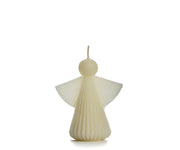Rustik Lys Engel sculpture in vanilla kleur, gedetailleerde decoratie van een sierlijke engelfiguur voor in huis.