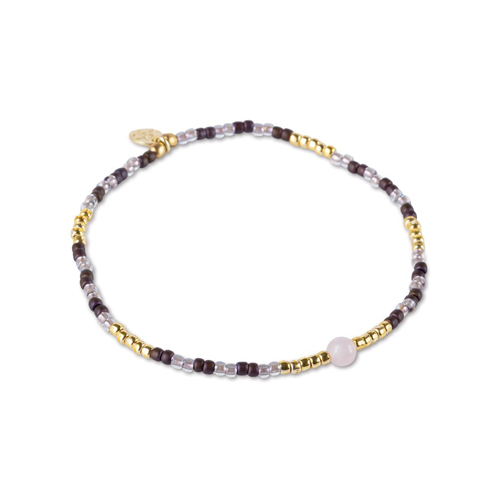 Sensible Rose Quartz Bracelet Gold Colored Rose quartz