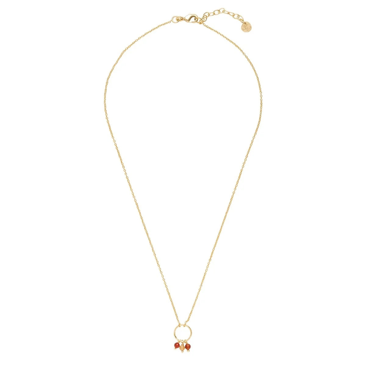 Sentiment Carnelian Citrine Necklace GP Carnelian