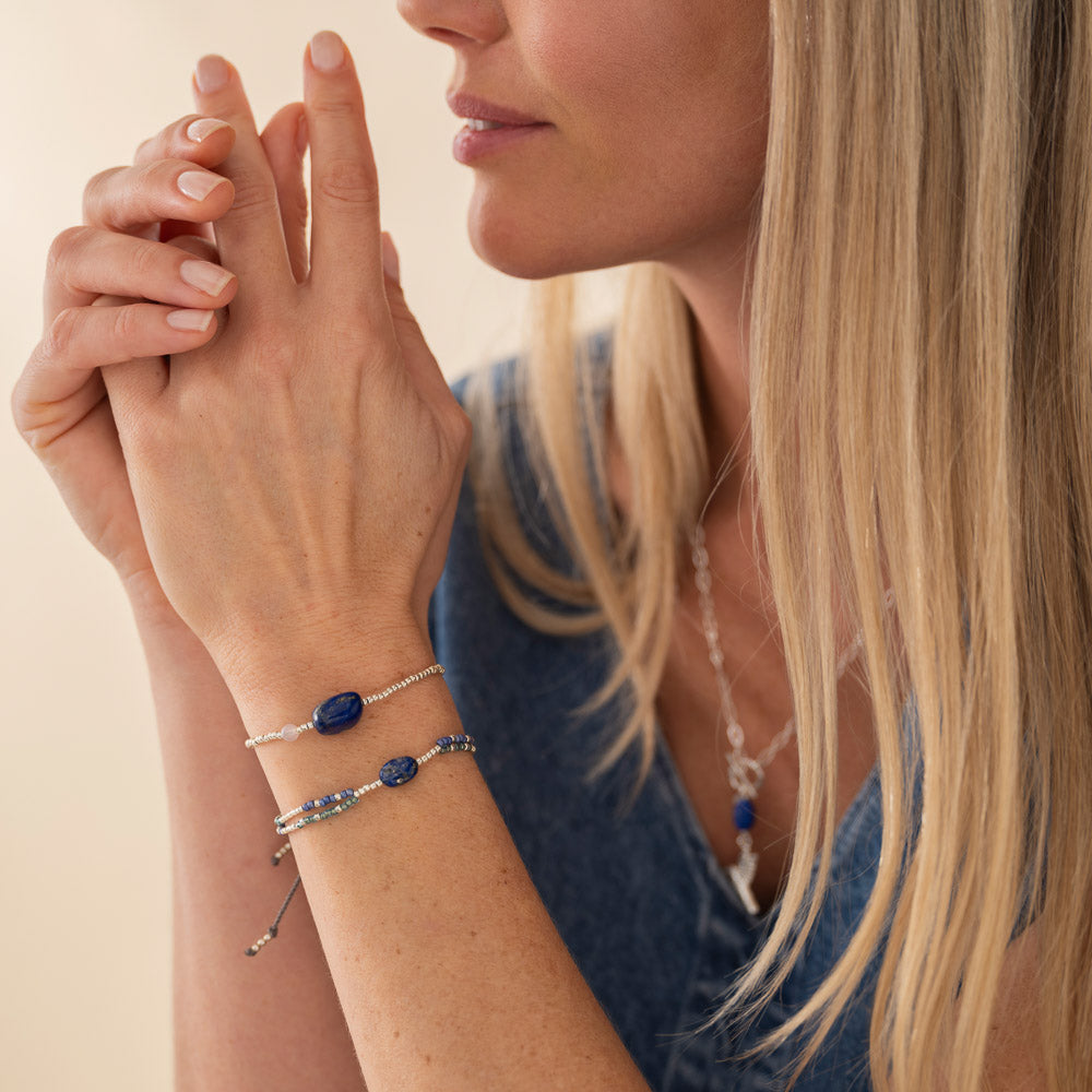 Shining Lapis Lazuli Bracelet SC Lapis Lazuli - LEEF mode en accessoires