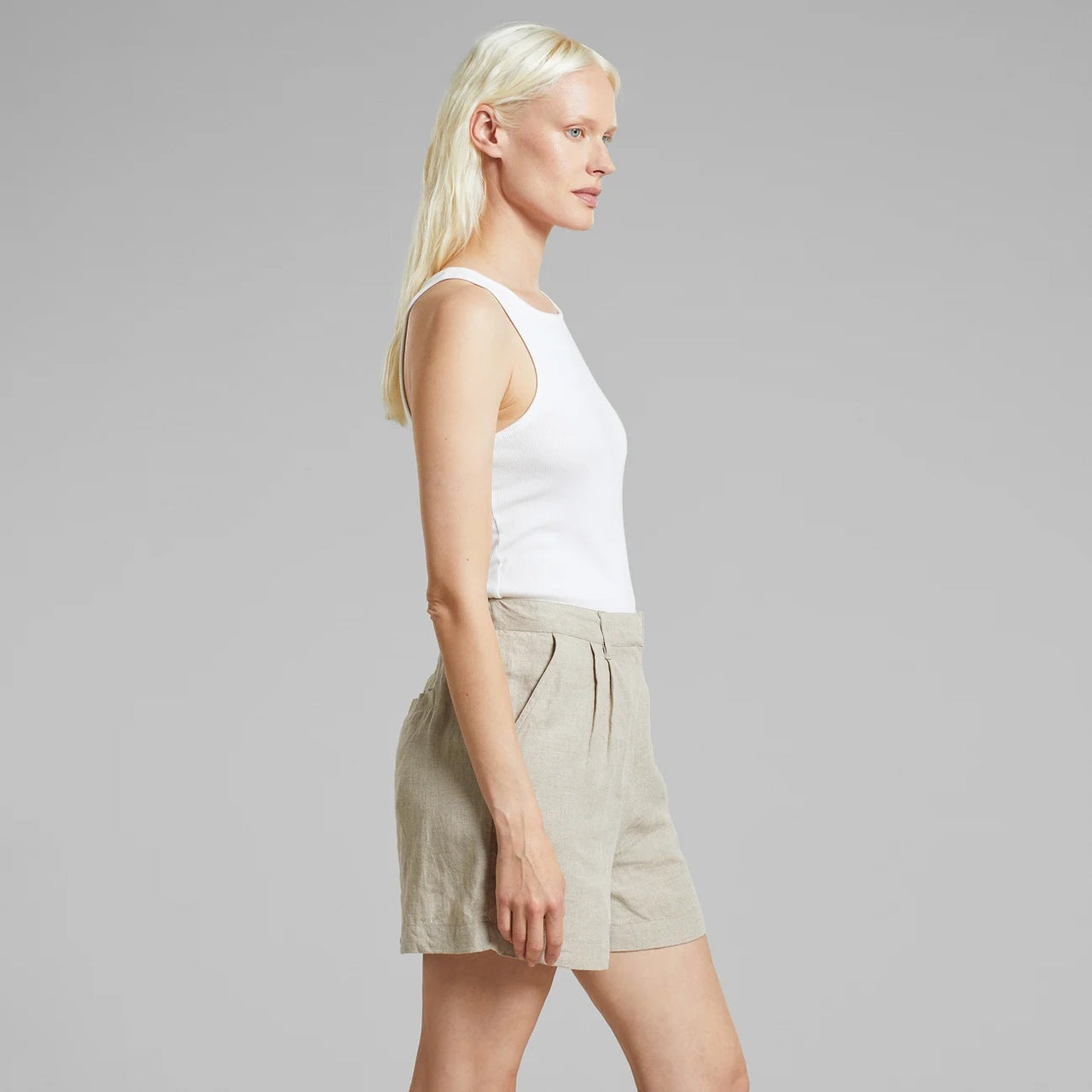 Shorts Djupvik Linen ecru - LEEF mode en accessoires