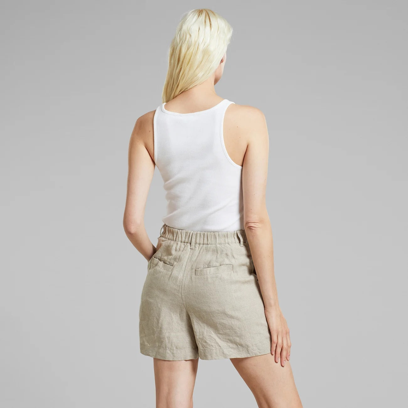 Shorts Djupvik Linen ecru - LEEF mode en accessoires