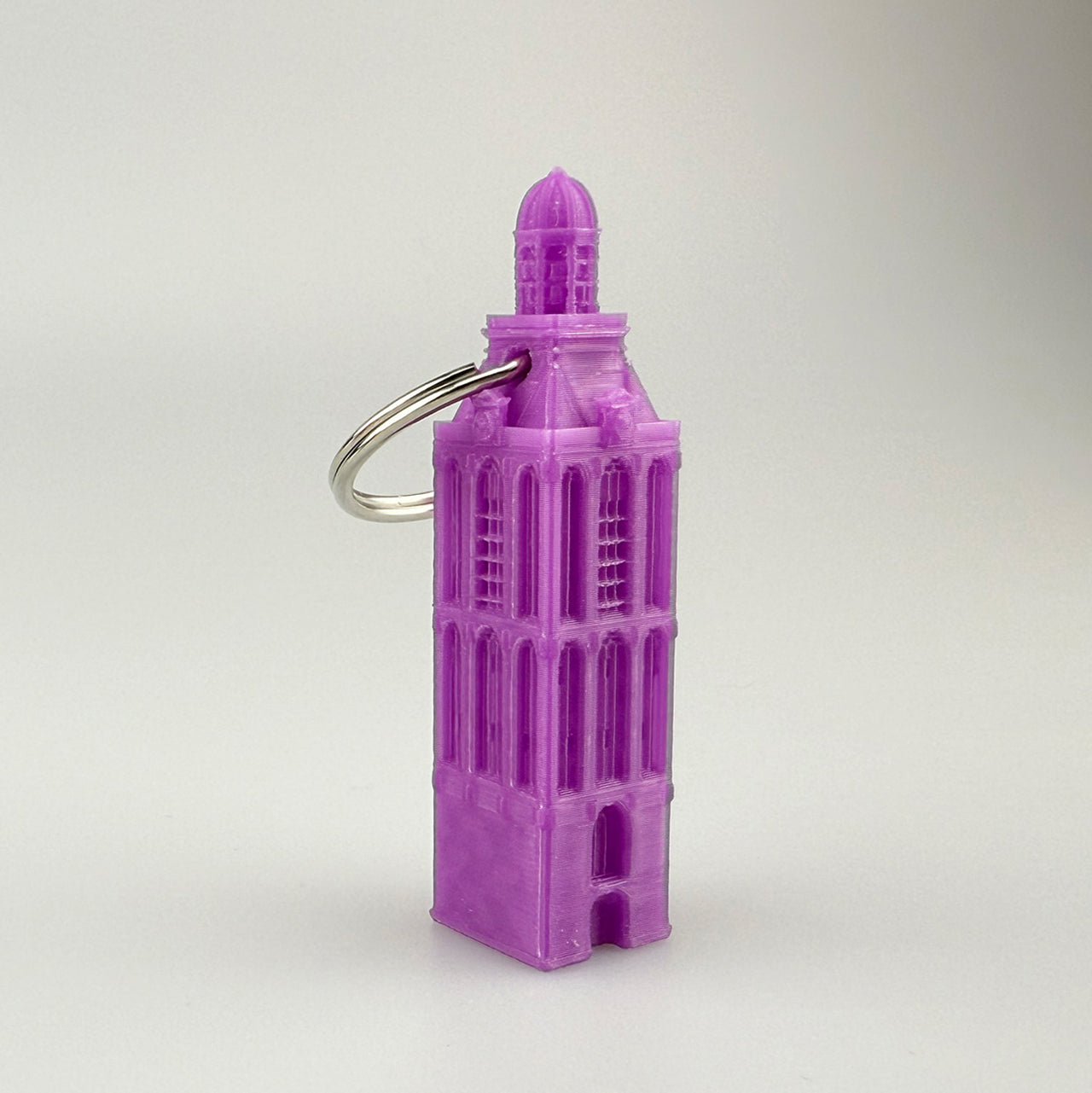 Sleutelhanger Meppeler Toren Groot Fel Paars