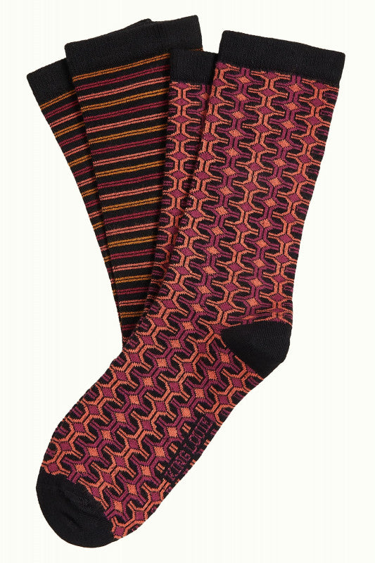 Socks 2-Pack Savile 523 Wild Fuchsia