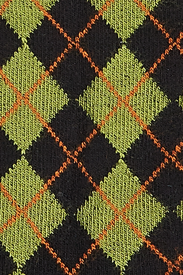 King Louie Argyle 261 sokken in houtgroen met klassiek ruitpatroon