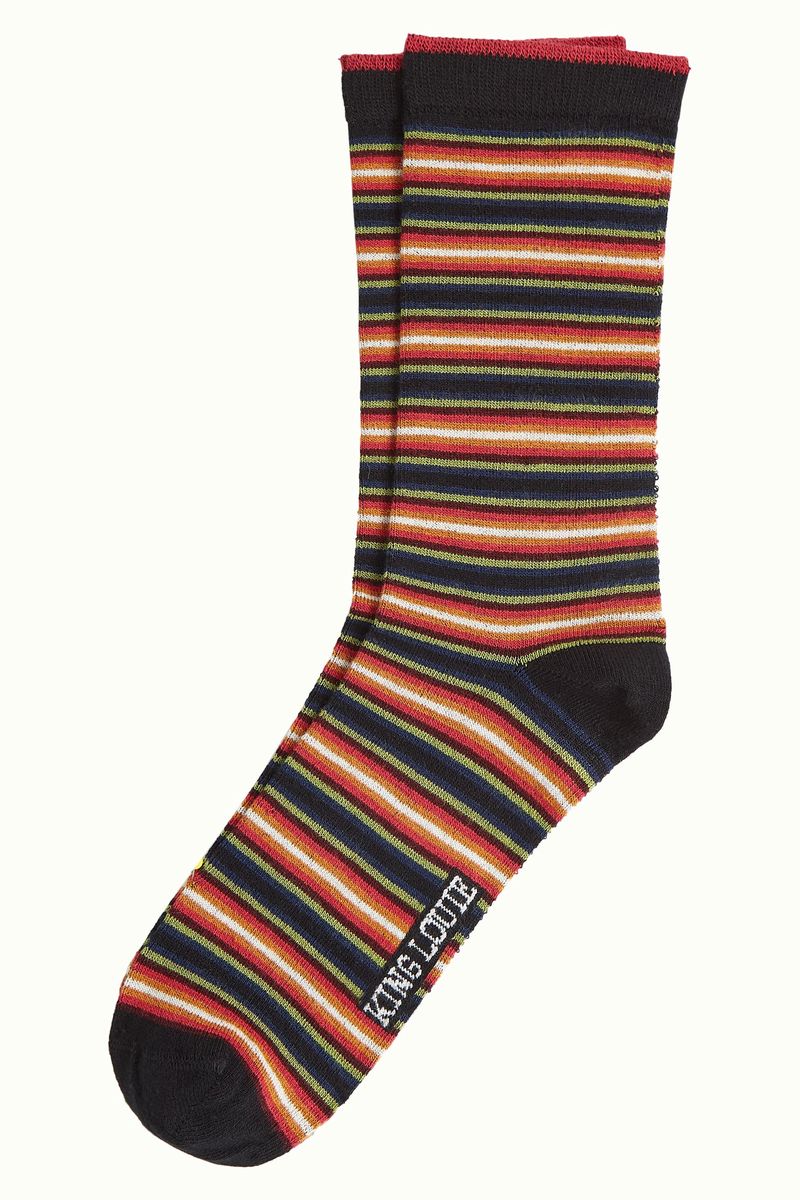 Socks Eira Stripe 001 Black