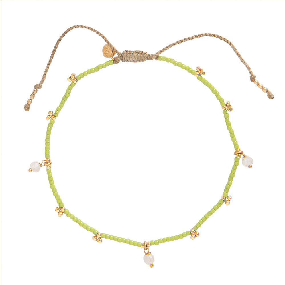 Spice Moonstone Anklet GC Moonstone - LEEF mode en accessoires